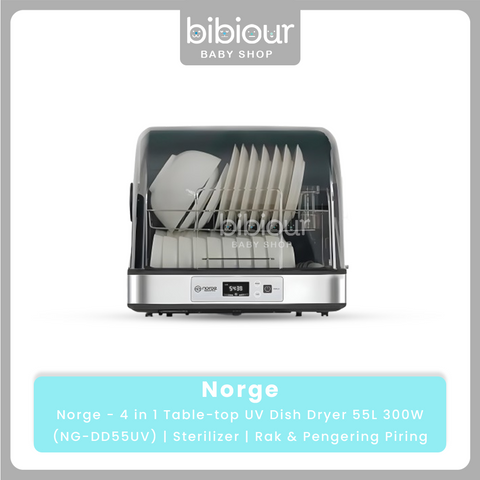 Norge 4in1 Table Top UV Dish Dryer	55L Black (DD55UV)